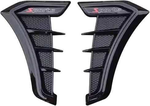 Car Accessories Fit For Hyundai Elantra 2021 2022 2023 2024 ide Door Air Flow Fender Vent Outlet Cover Trim Decor Sticker (Black) 2PCS ABS in Saudi Arabia