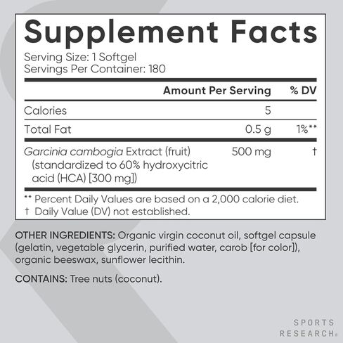حزمة مكملات الأبحاث الرياضية - Garcinia Cambogia ، CLA - 1250mg مع حمض اللينوليك المترافق النشط والبربرين in Saudi Arabia