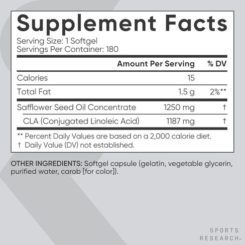 حزمة مكملات الأبحاث الرياضية - Garcinia Cambogia ، CLA - 1250mg مع حمض اللينوليك المترافق النشط والبربرين in Saudi Arabia