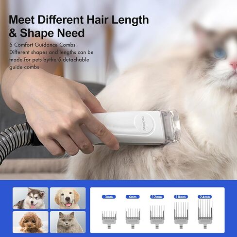 Neakasa P2 Pro Dog Grooming Kit, Pet Grooming Vacuum Suction 99% Hair, Professional Grooming Clippers with 5 Proven Grooming Tools, 2L Large-capacity Easy Empty Dustbin for Dogs Cats and Other Animals in Saudi Arabia
