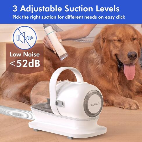 Neakasa P2 Pro Dog Grooming Kit, Pet Grooming Vacuum Suction 99% Hair, Professional Grooming Clippers with 5 Proven Grooming Tools, 2L Large-capacity Easy Empty Dustbin for Dogs Cats and Other Animals in Saudi Arabia