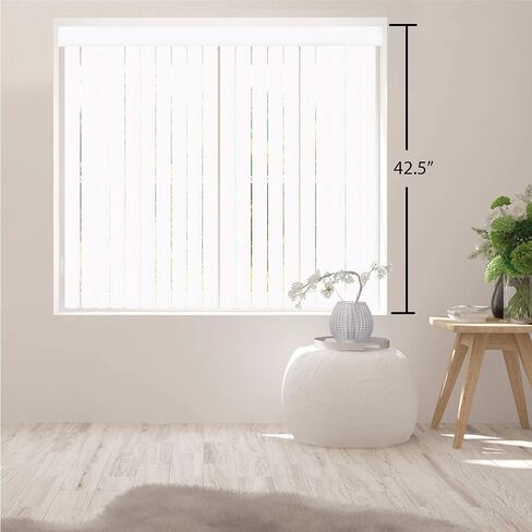 شرائح بديلة Dalix PVC العمودية المنحنية أبيض ناعم 42.5 × 3.5 (20 حزمة) in Saudi Arabia