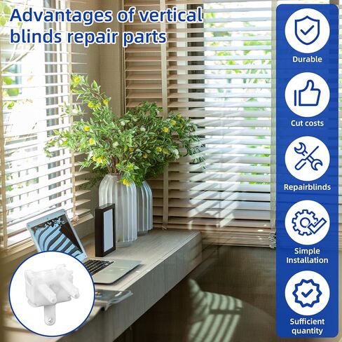 2 Pcs Vertical Blind Wand Control Replacement Parts Control Wand Replacement Repair Accessories Easy Install Window Blinds Repair Kit for Vertical Blind Wands(White) in Saudi Arabia
