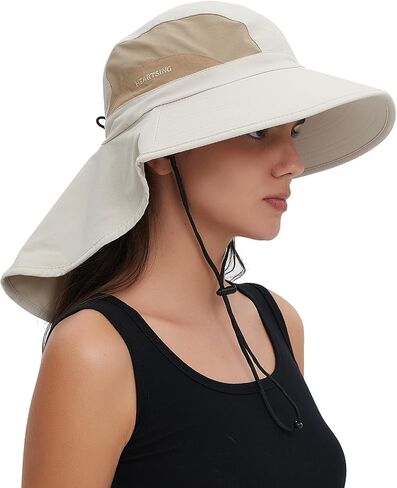 Sun Hat Outdoor with Large-Area Neck Flap, UV Protection Quick-Dry Breathable Fishing Hat for Hiking Garden in Saudi Arabia
