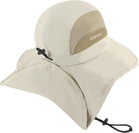 Sun Hat Outdoor with Large-Area Neck Flap, UV Protection Quick-Dry Breathable Fishing Hat for Hiking Garden in Saudi Arabia