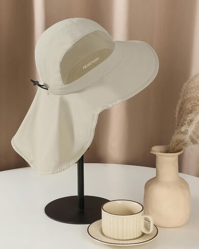 Sun Hat Outdoor with Large-Area Neck Flap, UV Protection Quick-Dry Breathable Fishing Hat for Hiking Garden in Saudi Arabia