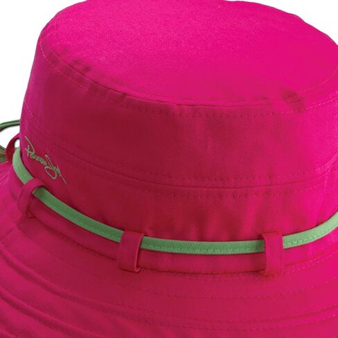Women's Contrast Cotton Bucket Sun Hat with Sizing Tie, 3" Brim in Saudi Arabia