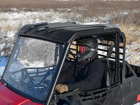 Superatv البلاستيك سقف لعام 2015+ Polaris Ranger Midsize 570 / eV | 2017+ Polaris Ranger ETX | مقولبة الوعرة 6mm البناء البلاستيك | يعمل مع معظم الزجاج الأمامي والنوافذ | سهل التثبيت in Kuwait