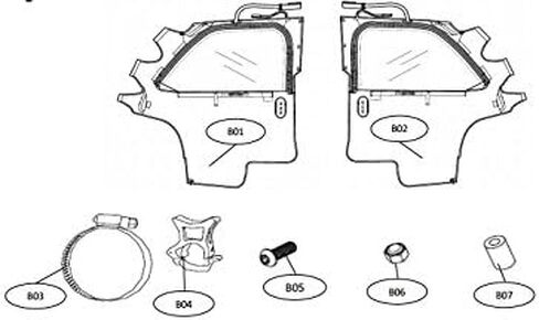 2017-2023 Genuine Kawasaki Mule SX Black Soft Door Set 99994-0911 in Saudi Arabia