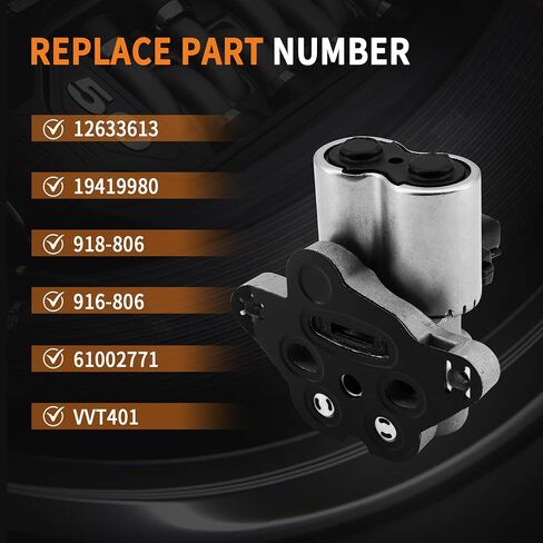 Engine Variable Timing Oil Control Valve VVT Solenoid Compatible with Chevrolet Malibu Impala 2.5L 2014-2015, Replace# 12633613 19419980 916-806 918-806 in Saudi Arabia