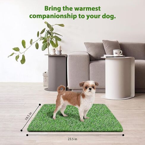 30 x 20 inches 2 Pack Fake Grass Pee for Dogs Artificial Grass Rug Pad for Puppy Potty Washable Grass Mat for Pet Training with Drainage Hole in Kuwait