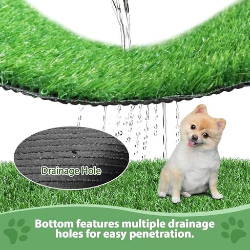 30 x 20 inches 2 Pack Fake Grass Pee for Dogs Artificial Grass Rug Pad for Puppy Potty Washable Grass Mat for Pet Training with Drainage Hole in Kuwait