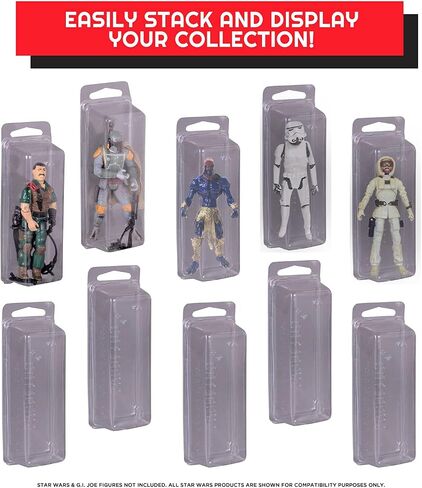 EVORETRO Action Figure Display Case for Kenner, Super7 Reaction Figures, 3.75 in Carded Toy Figures Such as Star Wars, Marvel Legends, Motu, GI Joe, Durable Plastic Retro Blister Protective Cases in Saudi Arabia
