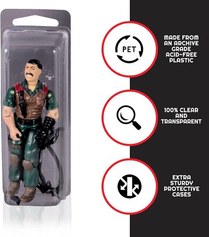 EVORETRO Action Figure Display Case for Kenner, Super7 Reaction Figures, 3.75 in Carded Toy Figures Such as Star Wars, Marvel Legends, Motu, GI Joe, Durable Plastic Retro Blister Protective Cases in Saudi Arabia