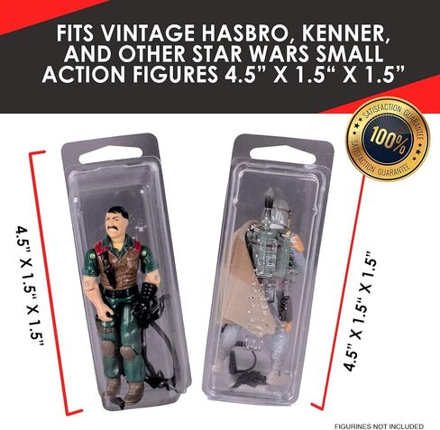 EVORETRO Action Figure Display Case for Kenner, Super7 Reaction Figures, 3.75 in Carded Toy Figures Such as Star Wars, Marvel Legends, Motu, GI Joe, Durable Plastic Retro Blister Protective Cases in Saudi Arabia