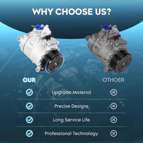 Air Conditioner AC Compressor with Clutch Fit for Mercedes-Benz B200 2.0L 2006-2011 for C230 2.3L 2002 for C240 2.6L 2001-2005 for C320 3.2L 2001-2005 in Saudi Arabia