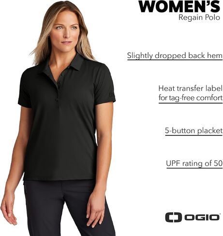 OGIO Women's Regain Polo | Athletic Polo Shirt, Moisture Wicking Activewear with UPF 50 Rating in Saudi Arabia