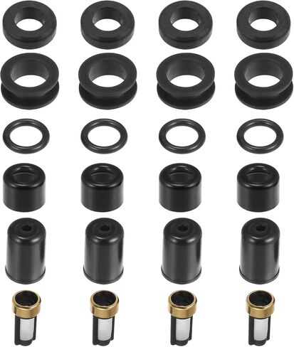 Fuel Injector O Rings Seals with Micro Filters Fuel Injector Repair Kit for Toyota Tacoma 1995-2000 Rubber Black (Set of 4) in Saudi Arabia