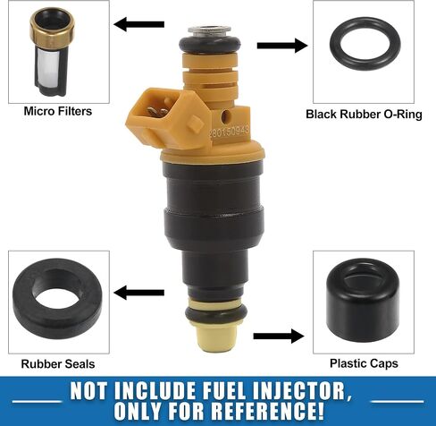 Fuel Injector O Rings Seals with Micro Filters Fuel Injector Repair Kit for Toyota Tacoma 1995-2000 Rubber Black (Set of 4) in Saudi Arabia
