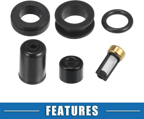 Fuel Injector O Rings Seals with Micro Filters Fuel Injector Repair Kit for Toyota Tacoma 1995-2000 Rubber Black (Set of 4) in Saudi Arabia