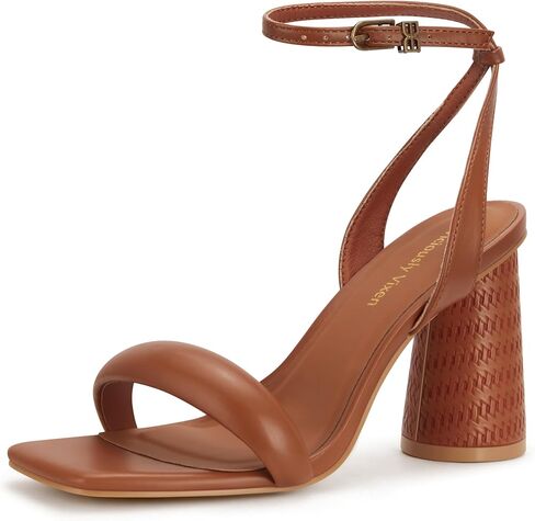 Women's Block High Heels Square Open Toe Strappy Sandals Party Wedding Ankle Strap Shoes in Saudi Arabia