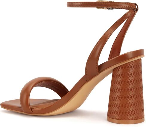 Women's Block High Heels Square Open Toe Strappy Sandals Party Wedding Ankle Strap Shoes in Saudi Arabia