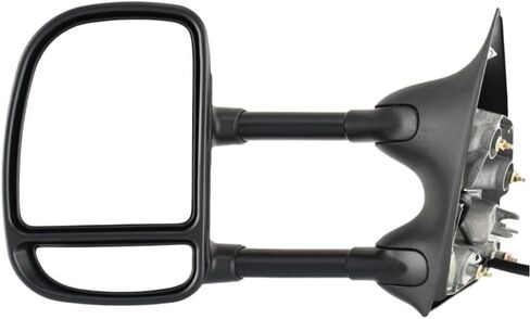 Set of 2 Driver & Passenger Side Left Right Pair (Textured Black) for Ford for F550 SuperDuty 2006-2007 Without Auto-Dimming Manual Folding Power Glass-Glass Operation Mirror-Part Name in Saudi Arabia