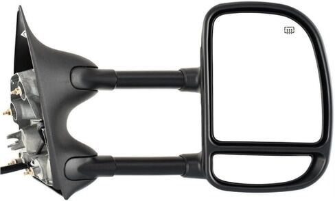 Set of 2 Driver & Passenger Side Left Right Pair (Textured Black) for Ford for F550 SuperDuty 2006-2007 Without Auto-Dimming Manual Folding Power Glass-Glass Operation Mirror-Part Name in Saudi Arabia
