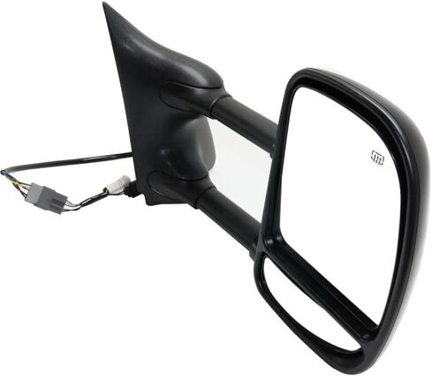 Set of 2 Driver & Passenger Side Left Right Pair (Textured Black) for Ford for F550 SuperDuty 2006-2007 Without Auto-Dimming Manual Folding Power Glass-Glass Operation Mirror-Part Name in Saudi Arabia