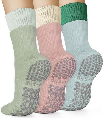 الجوارب بيلاتيس مع قبضة للنساء ، جوارب قبضة اليوغا غير اللزجة اللزجة ليلاتيس واليوغا والباري واللياقة المنزلية in Kuwait