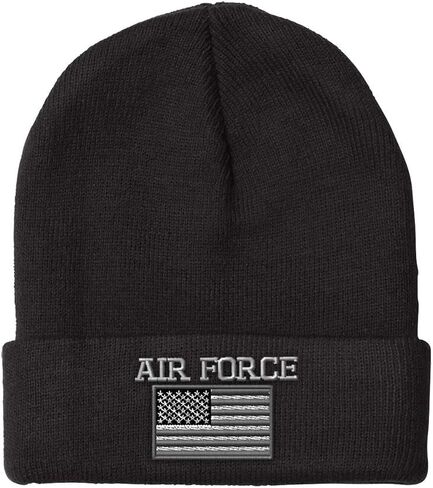 Speedy Pros Beanies for Men Us Air Force American Flag A Embroidery Winter Hats for Women Acrylic Skull Cap 1 Size in Saudi Arabia