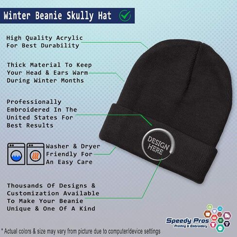 Speedy Pros Beanies for Men Us Air Force American Flag A Embroidery Winter Hats for Women Acrylic Skull Cap 1 Size in Saudi Arabia