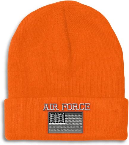 Speedy Pros Beanies for Men Us Air Force American Flag A Embroidery Winter Hats for Women Acrylic Skull Cap 1 Size in Saudi Arabia