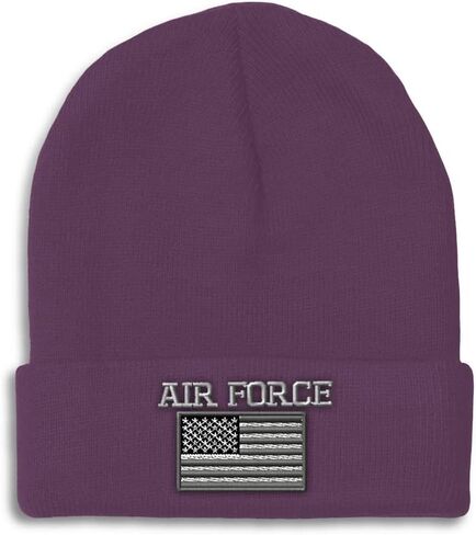 Speedy Pros Beanies for Men Us Air Force American Flag A Embroidery Winter Hats for Women Acrylic Skull Cap 1 Size in Saudi Arabia