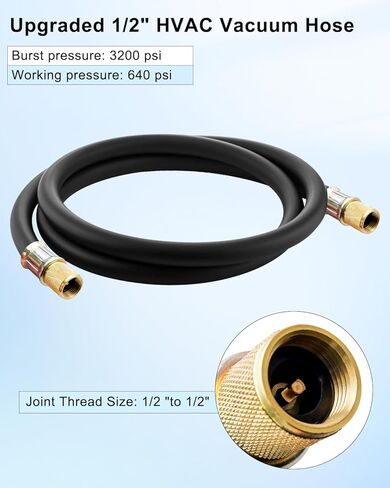 ترقية خرطوم HVAC 1/2 بوصة ، خراطيم التبريد عالية التدفق 6 '، 1/2 "إلى 1/2" خراطيم التبريد المعتمدة in Kuwait