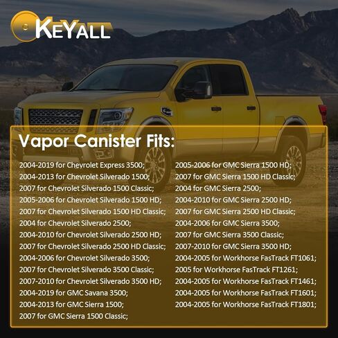 Vapor Canister Replace OE 15137021 Compatible With 2004-2019 for Chevrolet Express 3500;2004-2013 for Chevrolet Silverado 1500;2004-2019 for GMC Savana 3500 in Saudi Arabia