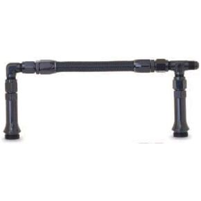 Part Synergy Replacement for Carburetor Fuel Inlet Fitting For Holley 4150 Carburetor -6 AN Dual Inlet 7/8-20 Thread Black Single - Direct Fit - Sold Individually in Kuwait