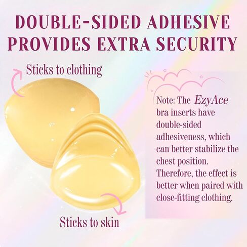 Double Sided Sticky Bra Push up, Ultra Invisible Lift Bra Inserts Push up Sticky Bra Pads Inserts, Reusable Boob inserts for Bikini Swimsuit Sports Strapless, 1 Pair, Nude in Saudi Arabia