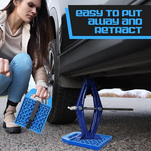 8 قطع RV استقرار منصات الرافعة Camper Camper Camper Clochs RV مع كتل مثبت العربة للمقبض لمقطورة السفر سهلة التخزين والتنظيم (الأحمر) in Saudi Arabia