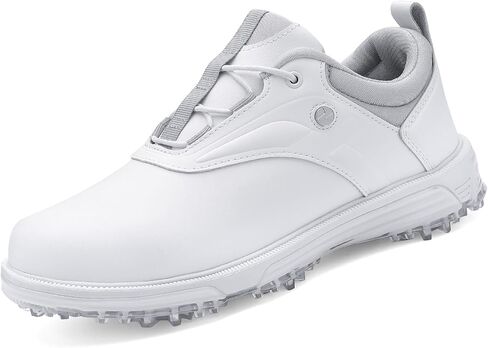 Ultiant Mens Golf Shoes مقاومة للماء ثابتة عديمة الفصائل حذاء رياضة في الهواء الطلق مريح بحجم 7.5-13 in Kuwait