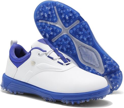 Ultiant Mens Golf Shoes مقاومة للماء ثابتة عديمة الفصائل حذاء رياضة في الهواء الطلق مريح بحجم 7.5-13 in Kuwait