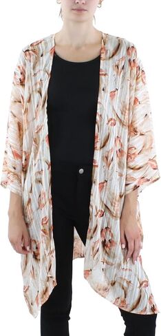 Anne Klein Women's Oversized Sheer Cardigan with Side Slits in Saudi Arabia