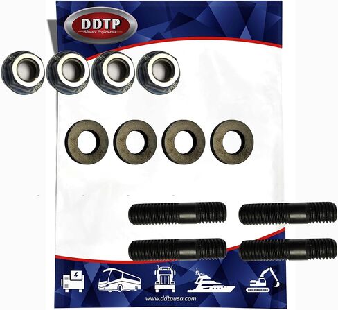 Turbo Mounting Kit Detroit Diesel S60 (4 المكسرات ، 4 غسالات ، و 4 ترصيع) (11506101 ، 08929169 ، 8929169،23507438) in Saudi Arabia