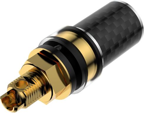 Audiocrast 4X HiFi Speaker Binding Post Connectors Copper Audiophile Banana Plug Socket Banana Jack 4MM Amplifier Speaker Terminals M8 Threaded Insulated Hi-end Audio Video Cable Plugs-Long in Saudi Arabia