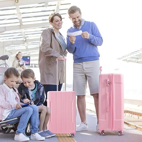28 في أمتعة كبيرة ، حقائب متينة قابلة للتوسيع مع أقفال TSA ، وردي in Saudi Arabia