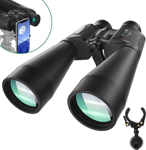 ESSLNB Astronomy Binoculars, 30x80 Giant Binoculars for Adults, Waterproof Outdoor Binoculars for Travel Stargazing Bird Watching Hunting with Built-in Tripod Adapter and Carrying Bag in Kuwait