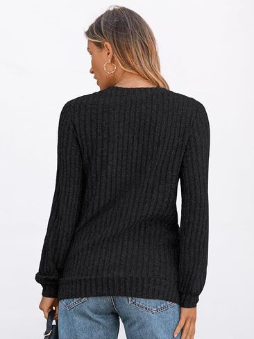 AUTOMET Womens V Neck Long Sleeve Shirt Fall Fashion Tops Tunic Dressy Casual Sweater Clothes Cute Trendy Work Outfits 2025 in Saudi Arabia