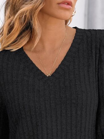 AUTOMET Womens V Neck Long Sleeve Shirt Fall Fashion Tops Tunic Dressy Casual Sweater Clothes Cute Trendy Work Outfits 2025 in Saudi Arabia