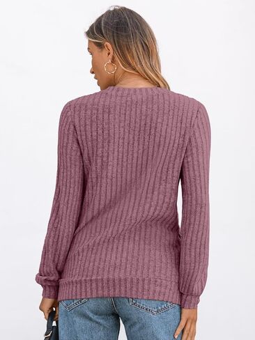 AUTOMET Womens V Neck Long Sleeve Shirt Fall Fashion Tops Tunic Dressy Casual Sweater Clothes Cute Trendy Work Outfits 2025 in Saudi Arabia