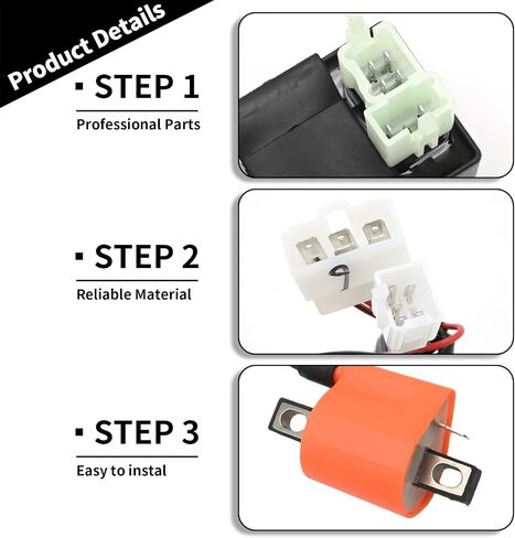 تسخير الأسلاك الكاملة للكهرباء ، مفتاح ملف CDI الإشعال ، مجموعة توصيل سدادات Solenoid Relay STARK لزواج الأزرار لـ 4 Wheelers Stroke ATV 150cc 200cc 250cc Quad Buggy Go Kart in Kuwait